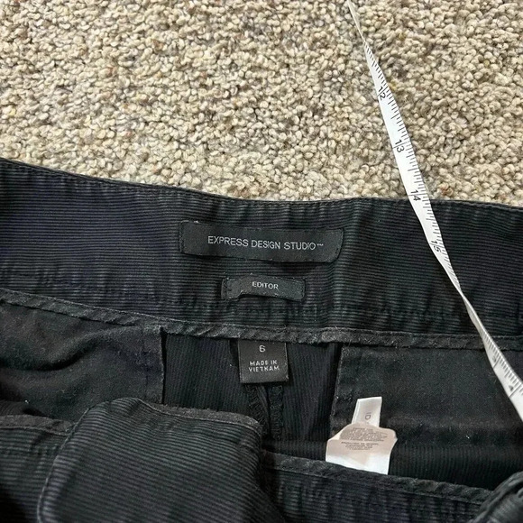 Express Womens Pants Black‎ Low Rise Buckle Size 6 M Editor Oldskool Boot Grunge - Picture 6 of 12